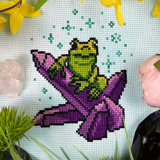 Crystal Frog - PDF Cross Stitch Pattern