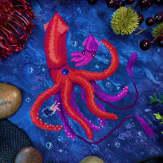 Cephalopod Family - PDF Cross Stitch Pattern