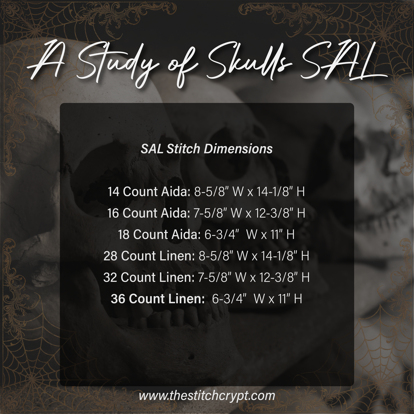 A Study of Skulls SAL Mystery Stitch-A-Long