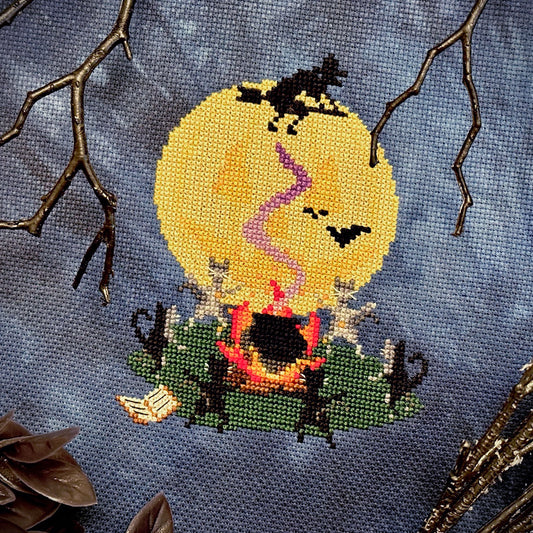 Under the Pumpkin Moon - PDF Cross Stitch Pattern